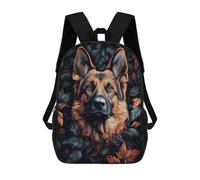 sinyumoney Mochila Escolar Impresa En 3D German Shepherd in Leaves Mochila Infantil Mochila Escolar Linda Mochila Impermeable De Moda Informal Para Niños 17inch