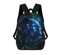 sinyumoney Mochila Escolar Impresa En 3D Glowing Panther in Jungle Mochila Infantil Mochila Escolar Linda Mochila Impermeable De Moda Informal Para Niños 17inch