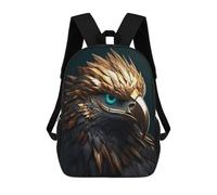 sinyumoney Mochila Escolar Impresa En 3D Golden Eagle in Black Mochila Infantil Mochila Escolar Linda Mochila Impermeable De Moda Informal Para Niños 17inch