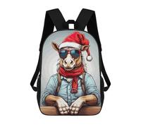 sinyumoney Mochila Escolar Impresa En 3D Horse Christmas Mochila Infantil Mochila Escolar Linda Mochila Impermeable De Moda Informal Para Niños 17inch