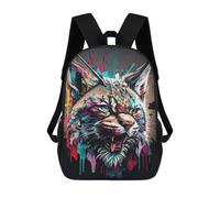 sinyumoney Mochila Escolar Impresa En 3D LYNX Panorama Set Right 2 Mochila Infantil Mochila Escolar Linda Mochila Impermeable De Moda Informal Para Niños 17inch