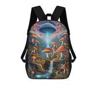 sinyumoney Mochila Escolar Impresa En 3D Mushroom Fantasy Landscape-2 Mochila Infantil Mochila Escolar Linda Mochila Impermeable De Moda Informal Para Niños 17inch