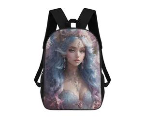 sinyumoney mochila escolar impresa en 3D para niños Boy Daydreaming Moon, gran capacidad, ideal para viajes, moda e informal, Gorgeous Surreal Girl, 17"