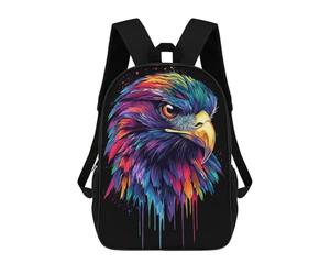 Sinyumoney - Mochila escolar impresa en 3D para niños y niñas, estilo casual y moderno, ideal para la escuela o los viajes., Pop Art Rainbow Red Kite P, 17"