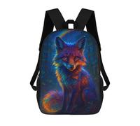 sinyumoney Mochila Escolar Impresa En 3D Rainbow Fox in Enchanted Forest Mochila Infantil Mochila Escolar Linda Mochila Impermeable De Moda Informal Para Niños 17inch