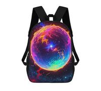 sinyumoney Mochila Escolar Impresa En 3D Rainbow Planet in Space Mochila Infantil Mochila Escolar Linda Mochila Impermeable De Moda Informal Para Niños 17inch