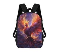 sinyumoney Mochila Escolar Impresa En 3D Rising Phoenix Mochila Infantil Mochila Escolar Linda Mochila Impermeable De Moda Informal Para Niños 17inch