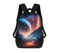 sinyumoney Mochila Escolar Impresa En 3D Road To Universe Landscape Mochila Infantil Mochila Escolar Linda Mochila Impermeable De Moda Informal Para Niños 17inch