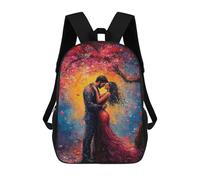 sinyumoney Mochila Escolar Impresa En 3D Romantic Couple Under Tree Mochila Infantil Mochila Escolar Linda Mochila Impermeable De Moda Informal Para Niños 17inch