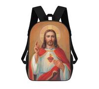 sinyumoney Mochila Escolar Impresa En 3D Sacred Heart Of Jesus Mochila Infantil Mochila Escolar Linda Mochila Impermeable De Moda Informal Para Niños 17inch