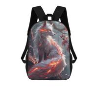 sinyumoney Mochila Escolar Impresa En 3D Sakura Kitsune Fox Mochila Infantil Mochila Escolar Linda Mochila Impermeable De Moda Informal Para Niños 17inch