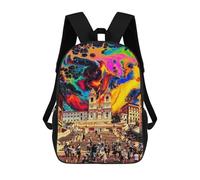 sinyumoney Mochila Escolar Impresa En 3D Sky Over Famous Steps Mochila Infantil Mochila Escolar Linda Mochila Impermeable De Moda Informal Para Niños 17inch