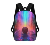sinyumoney Mochila Escolar Impresa En 3D Sport Neon Basket Ball Mochila Infantil Mochila Escolar Linda Mochila Impermeable De Moda Informal Para Niños 17inch