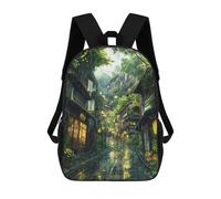 sinyumoney Mochila Escolar Impresa En 3D The Hidden Alley Mochila Infantil Mochila Escolar Linda Mochila Impermeable De Moda Informal Para Niños 17inch