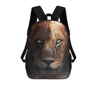 sinyumoney Mochila Escolar Impresa En 3D The Lion Cub Portrait Mochila Infantil Mochila Escolar Linda Mochila Impermeable De Moda Informal Para Niños 17inch