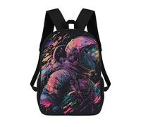 sinyumoney Mochila Escolar Impresa En 3D Vibrant Astronaut Artwork -7 Mochila Infantil Mochila Escolar Linda Mochila Impermeable De Moda Informal Para Niños 17inch