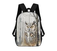 sinyumoney Mochila Escolar Impresa En 3D Wild Owl Mochila Infantil Mochila Escolar Linda Mochila Impermeable De Moda Informal Para Niños 17inch