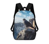 Sinyumoney Mochila Escolar Impreso 3D Para Niños CoolCatNumeroDos Bolsas De Libro, Bolsas De Viaje Escolar De Gran Capacidad Para Niños/Estudiantes/Adultos, Falcon On Clifftop, 17"