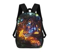 Sinyumoney Mochila Escolar Impreso 3D Para Niños CoolCatNumeroDos Bolsas De Libro, Bolsas De Viaje Escolar De Gran Capacidad Para Niños/Estudiantes/Adultos, Tigre cósmica, 17"