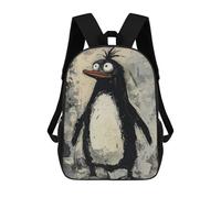 Sinyumoney Mochila Escolar Impreso 3D Para Niños CoolCatNumeroDos Bolsas De Libro, Bolsas De Viaje Escolar De Gran Capacidad Para Niños/Estudiantes/Adultos, Adventure Pingüino, 17"