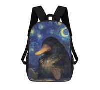 Sinyumoney Mochila Escolar Impreso 3D Para Niños Gran Bazaar Estambul Mochila Escolar Para Niños Bolsa De Viaje, Mochila De Gran Capacidad, Platypus Starry Night Cute, 17"