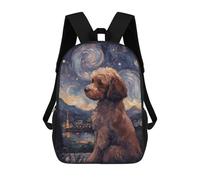 Sinyumoney Mochila Escolar Impreso 3D Para Niños Gran Bazaar Estambul Mochila Escolar Para Niños Bolsa De Viaje, Mochila De Gran Capacidad, Cavoodle Starry Night, 17"