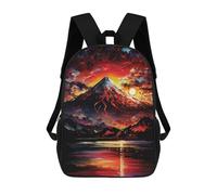 Sinyumoney Mochila Escolar Impreso 3D Para Niños Gran Bazaar Estambul Mochila Escolar Para Niños Bolsa De Viaje, Mochila De Gran Capacidad, Sunset Over Mount Fuji, 17"