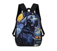 Sinyumoney Mochila Escolar Impreso 3D Para Niños Gran Bazaar Estambul Mochila Escolar Para Niños Bolsa De Viaje, Mochila De Gran Capacidad, Labrador Starry Night, 17"