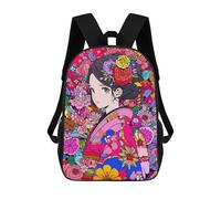 Sinyumoney Mochila Escolar Impreso 3D Para Niños, Gran Capacidad, Ideal Para Viajes Y Libros., Anime Girl Kawaii Manga, 17"