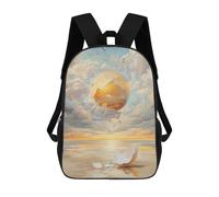 Sinyumoney Mochila Escolar Impreso 3D Para Niños, Gran Capacidad, Ideal Para Viajes Y Libros., Golden Egg In Sky, 17"