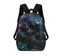Sinyumoney Mochila Escolar Impreso 3D Para Niños, Gran Capacidad, Ideal Para Viajes Y Libros., Panther In Magic Forest, 17"
