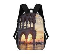Sinyumoney Mochila Escolar Impreso 3D Para Niños Washington DC Charm USA Mochila Escolar Para Niños Bolsa De Viaje, Bolsa De Libros De Tendencia, Mochila Grande De Gran Capacidad, Sunrise In Venice