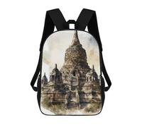 Sinyumoney Mochila Escolar Impreso 3D Para Niños Washington DC Charm USA Mochila Escolar Para Niños Bolsa De Viaje, Bolsa De Libros De Tendencia, Mochila Grande De Gran Capacidad, Borobudur Temple
