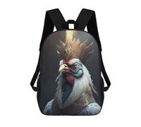 sinyumoney Mochila Escolar Infantil, 3D Impreso Lindo Bolsas De Viaje Gorilla Enchantment Niños Al Aire Libre Mochila De Ocio Para Niñas Y Mujeres, Chicken Magical, 17"