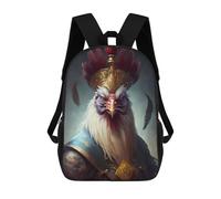 sinyumoney Mochila Escolar Infantil, 3D Impreso Lindo Bolsas De Viaje Gorilla Enchantment Niños Al Aire Libre Mochila De Ocio Para Niñas Y Mujeres, Libro de cuentos de pollo, 17"