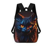 sinyumoney Mochila Escolar Infantil Abstract Cat Portrait Mochila Escolar Infantil De Moda Informal Mochilas De Viaje Con Estampado 3D Divertidas Y Geniales Bolsas Para Libros 17inch