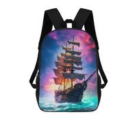 sinyumoney Mochila Escolar Infantil Amazing Pirate Ship Mochila Infantil Estampada Mochila De Viaje Para Niños Y Niñas Mochila Escolar 17inch