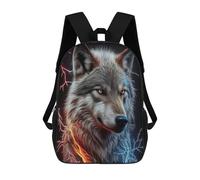 sinyumoney Mochila Escolar Infantil Angry Wolf Face Animal Mochila Infantil Estampada Mochila De Viaje Para Niños Y Niñas Mochila Escolar 17inch