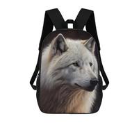 sinyumoney Mochila Escolar Infantil Arctic Wolf Mochila Escolar Infantil De Moda Informal Mochilas De Viaje Con Estampado 3D Divertidas Y Geniales Bolsas Para Libros 17inch