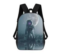 sinyumoney Mochila Escolar Infantil Astronaut on An Alien Moon Mochila Escolar Infantil De Moda Informal Mochilas De Viaje Con Estampado 3D Divertidas Y Geniales Bolsas Para Libros 17inch