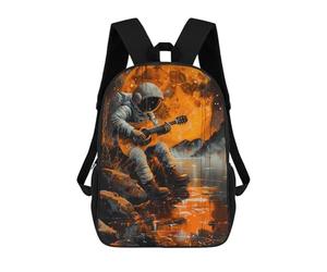 sinyumoney Mochila Escolar Infantil Astronaut Orange Moonlight Mochila Infantil Estampada Mochila De Viaje Para Niños Y Niñas Mochila Escolar 17inch