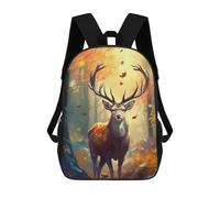 sinyumoney Mochila Escolar Infantil Autumnal Majesty in The Forest Mochila Escolar Infantil De Moda Informal Mochilas De Viaje Con Estampado 3D Divertidas Y Geniales Bolsas Para Libros 17inch