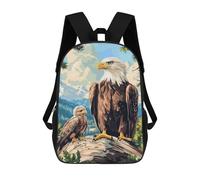 sinyumoney Mochila Escolar Infantil Bald Eagle And Chick Mochila Escolar Infantil De Moda Informal Mochilas De Viaje Con Estampado 3D Divertidas Y Geniales Bolsas Para Libros 17inch