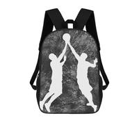 sinyumoney Mochila Escolar Infantil Basketball Silhouette Mochila De Moda Para Adolescentes Mochila Informal Para Niño Y Niña Mochila Escolar Para Adolescentes Mochila Impresa En 3D 17inch
