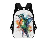 sinyumoney Mochila Escolar Infantil Bird Hummingbird Mochila Escolar Infantil De Moda Informal Mochilas De Viaje Con Estampado 3D Divertidas Y Geniales Bolsas Para Libros 17inch