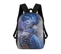 sinyumoney Mochila Escolar Infantil Black Cockatoo Mochila Infantil Estampada Mochila De Viaje Para Niños Y Niñas Mochila Escolar 17inch