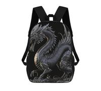 sinyumoney Mochila Escolar Infantil Black Dragon Statue Sculpture Mochila Infantil Estampada Mochila De Viaje Para Niños Y Niñas Mochila Escolar 17inch