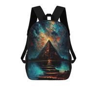 sinyumoney Mochila Escolar Infantil Bridge to The Pyramid Mochila De Moda Para Adolescentes Mochila Informal Para Niño Y Niña Mochila Escolar Para Adolescentes Mochila Impresa En 3D 17inch