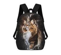 sinyumoney Mochila Escolar Infantil Cat Watercolort New Mochila Infantil Estampada Mochila De Viaje Para Niños Y Niñas Mochila Escolar 17inch