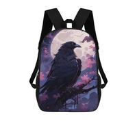 sinyumoney Mochila Escolar Infantil Celestial Crow Ethereal Mochila De Moda Para Adolescentes Mochila Informal Para Niño Y Niña Mochila Escolar Para Adolescentes Mochila Impresa En 3D 17inch